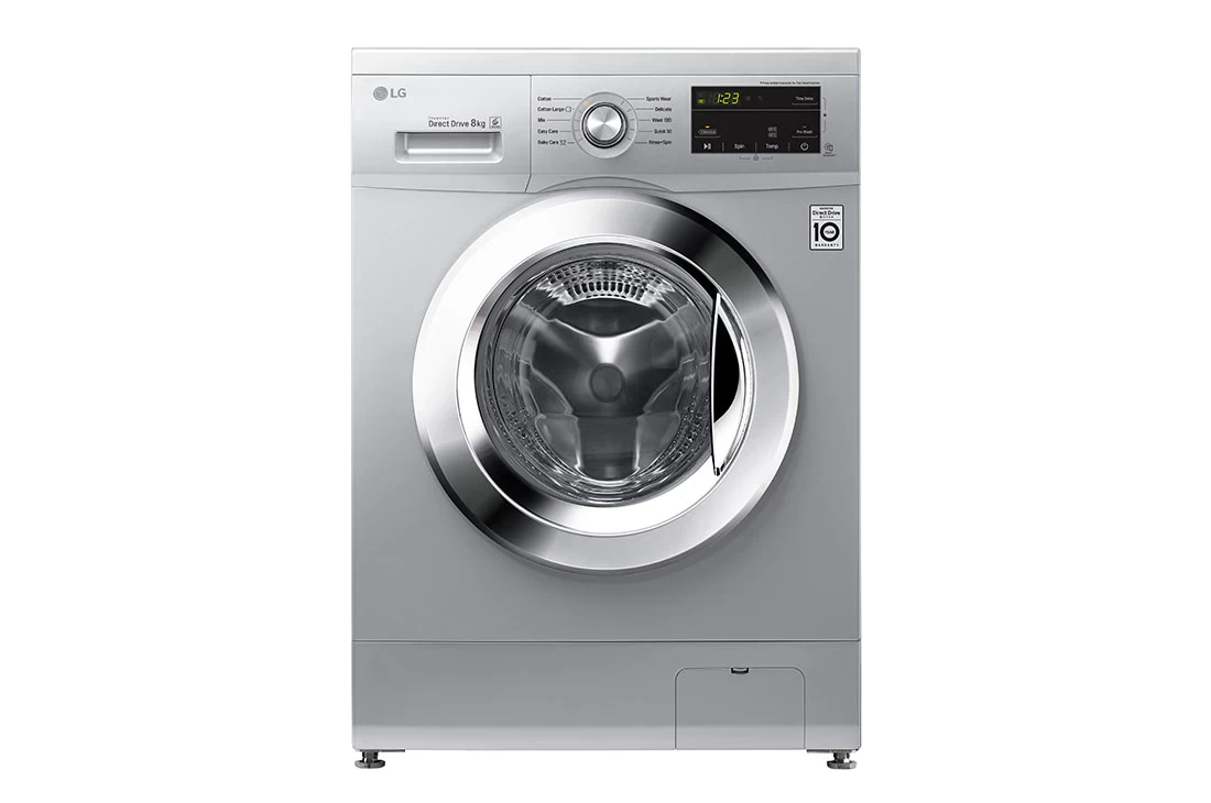 LG 8kg silver washing machine