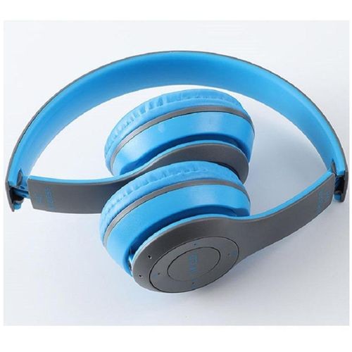 Generic Multifunctional Portable Foldable Wireless tooth Connected Head Blue
