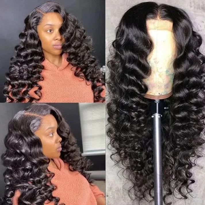 40" Virgin Remy Brazilian Loose Deep Wave Human Hair Bundle, Grade 15A, Natural 1B, 3 Bundles/Package