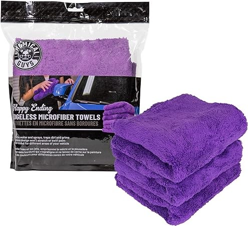 Edgeless Microfiber Towel, Purple (16" x 16")