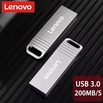 Lenovo 2TB USB Flash Drive - Mini Metal Memory Stick, Creative Business Gift, High-Capacity Silver Storage U Disk