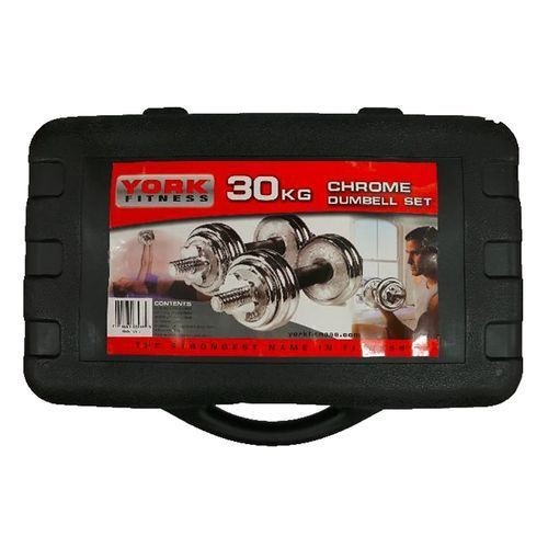 30kg Chrome Anti Rust Dumbbells Set -Silver