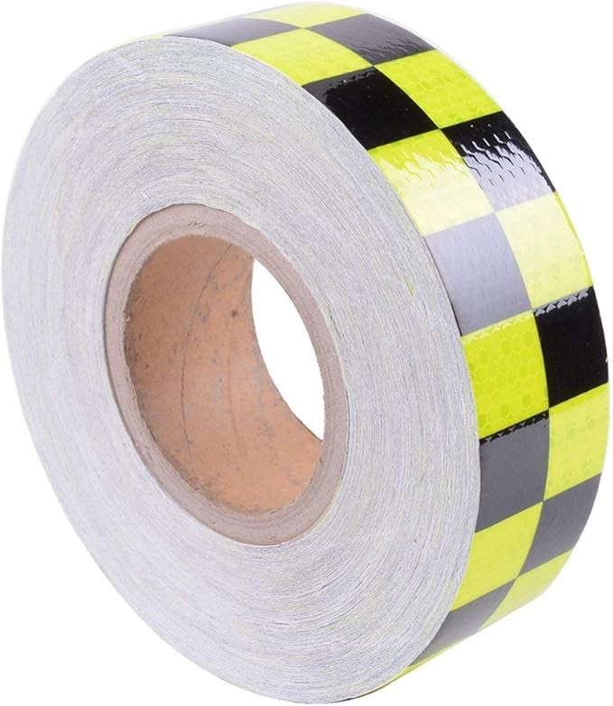 Reflective Safety Tape - 2"x 33ft (5CM x 10M), Yellow Black