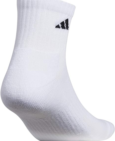 adidas Men's Athletic Cushioned Quarter Socks (with Arch Compression for a Secure Fit (6-Pair)