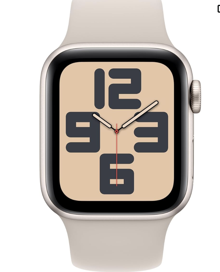 Smartwatch with Starlight Aluminum Case with Starlight Sport Band S/M. Fitness & Sleep Tracker, Crash Detection, Heart Rate Monitor