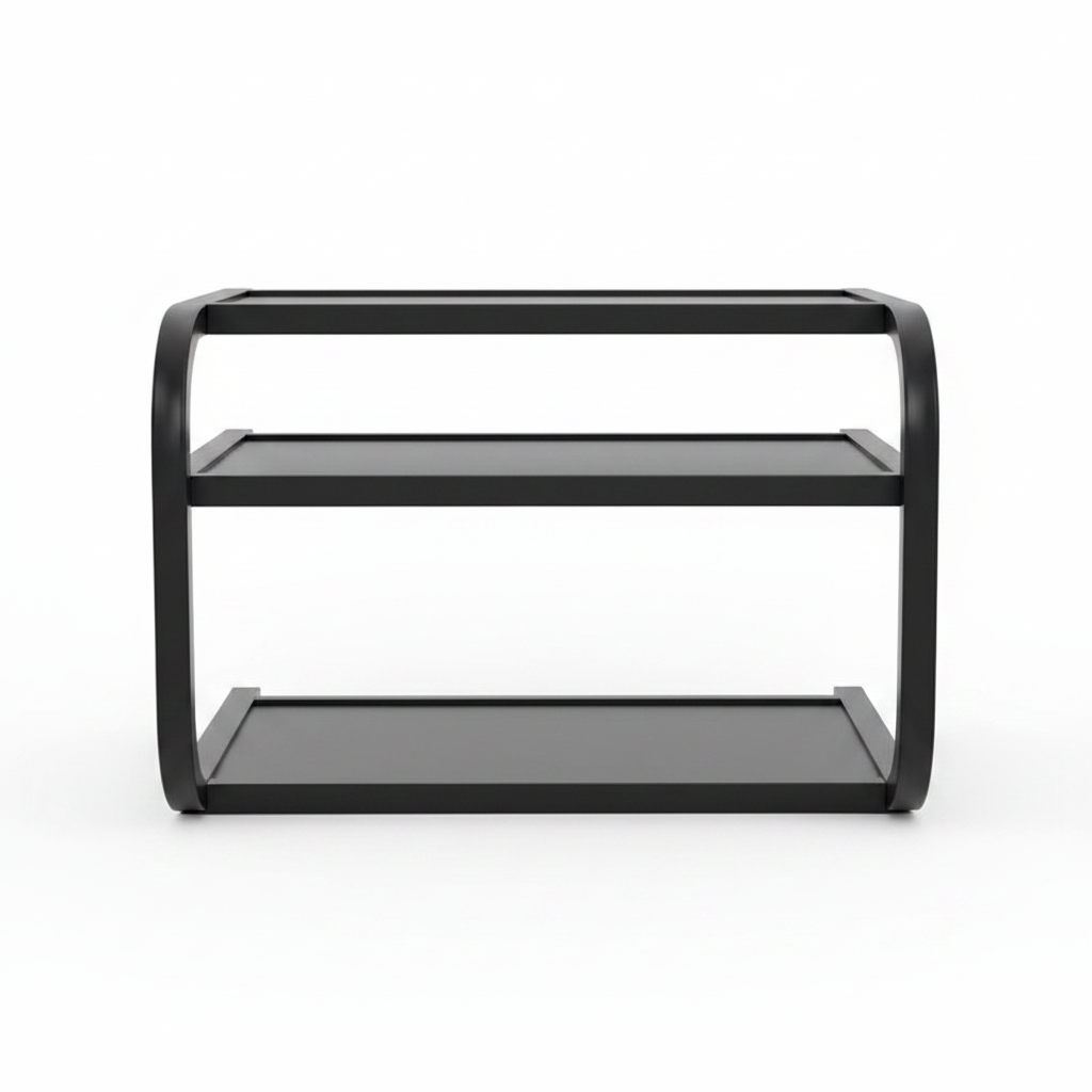 Black Metal Microwave Oven Rack & Kitchen Shelf