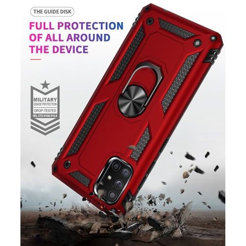 Generic Samsung A71 5G Case, Dual Layer Tough Military Grade Drop Protection Case Cover With Ring Holder Stand For Samsung Galaxy A71 5G