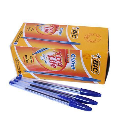 Box of 50 Blue Bic Pens