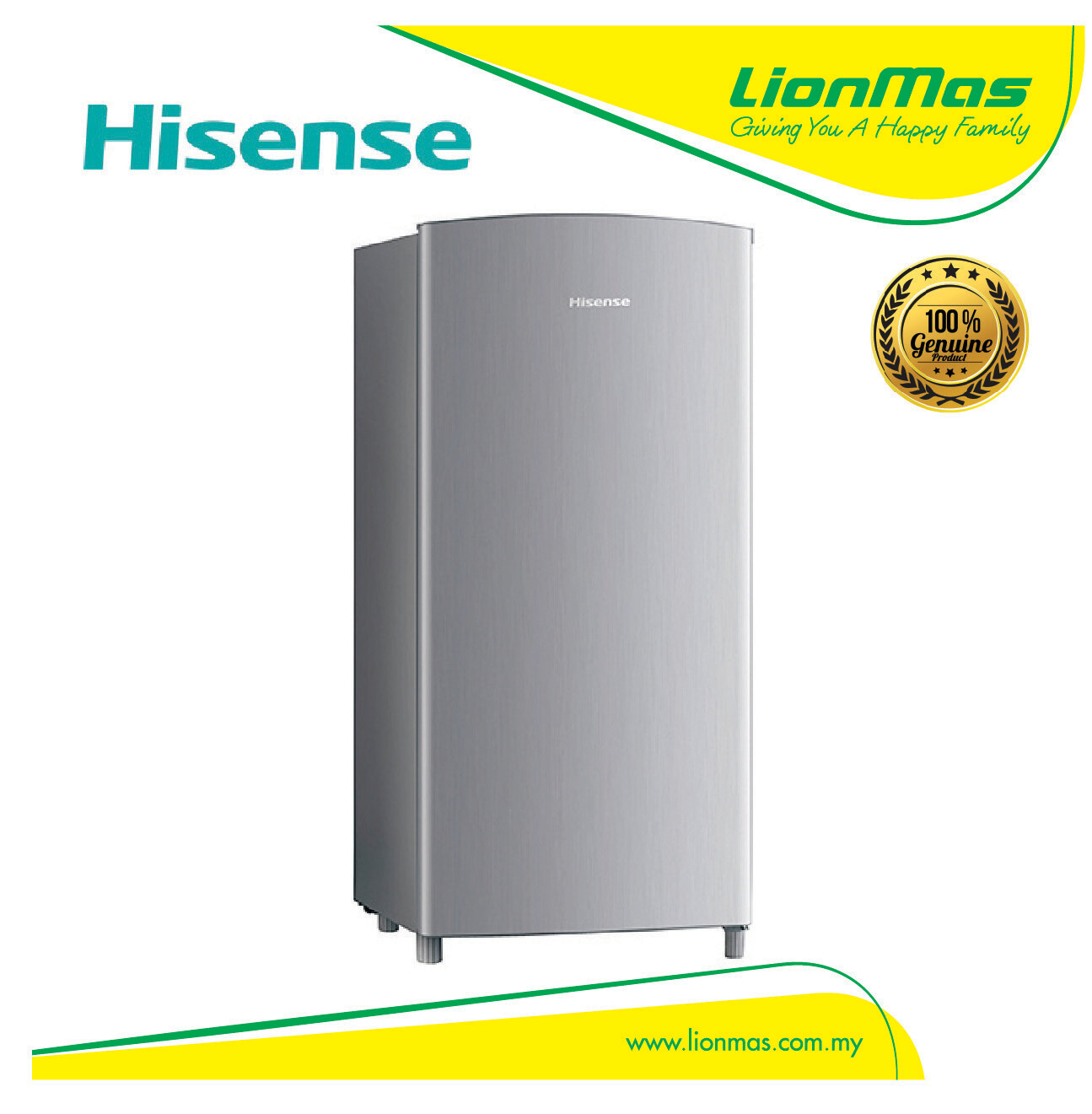 Hisense 170L Single Door Fridge - White