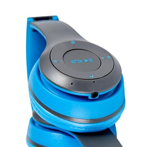 Generic Multifunctional Portable Foldable Wireless tooth Connected Head Blue