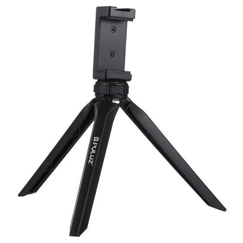 Mini Tripod Camera Mount Mobile Phone Clamp Holder 1/4 '' Black