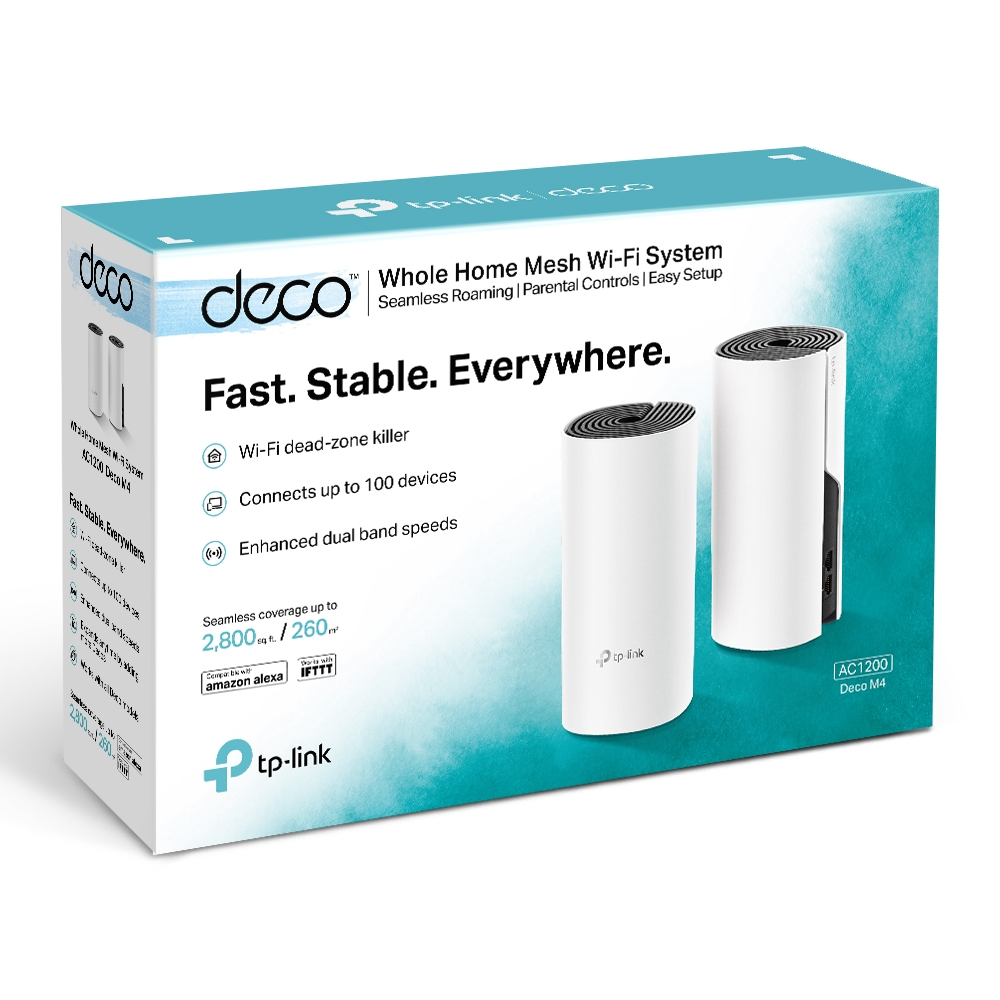 TP-Link Deco M4 AC1200 Mesh Wi-Fi System - White