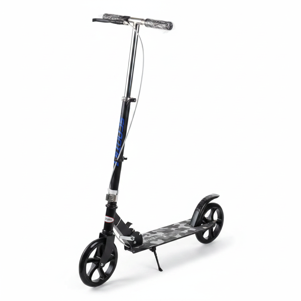 Foldable Kick Scooter — Black & Grey Camo