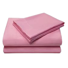 Strips Double Cotton-Satin Bed sheets. - Light Blue