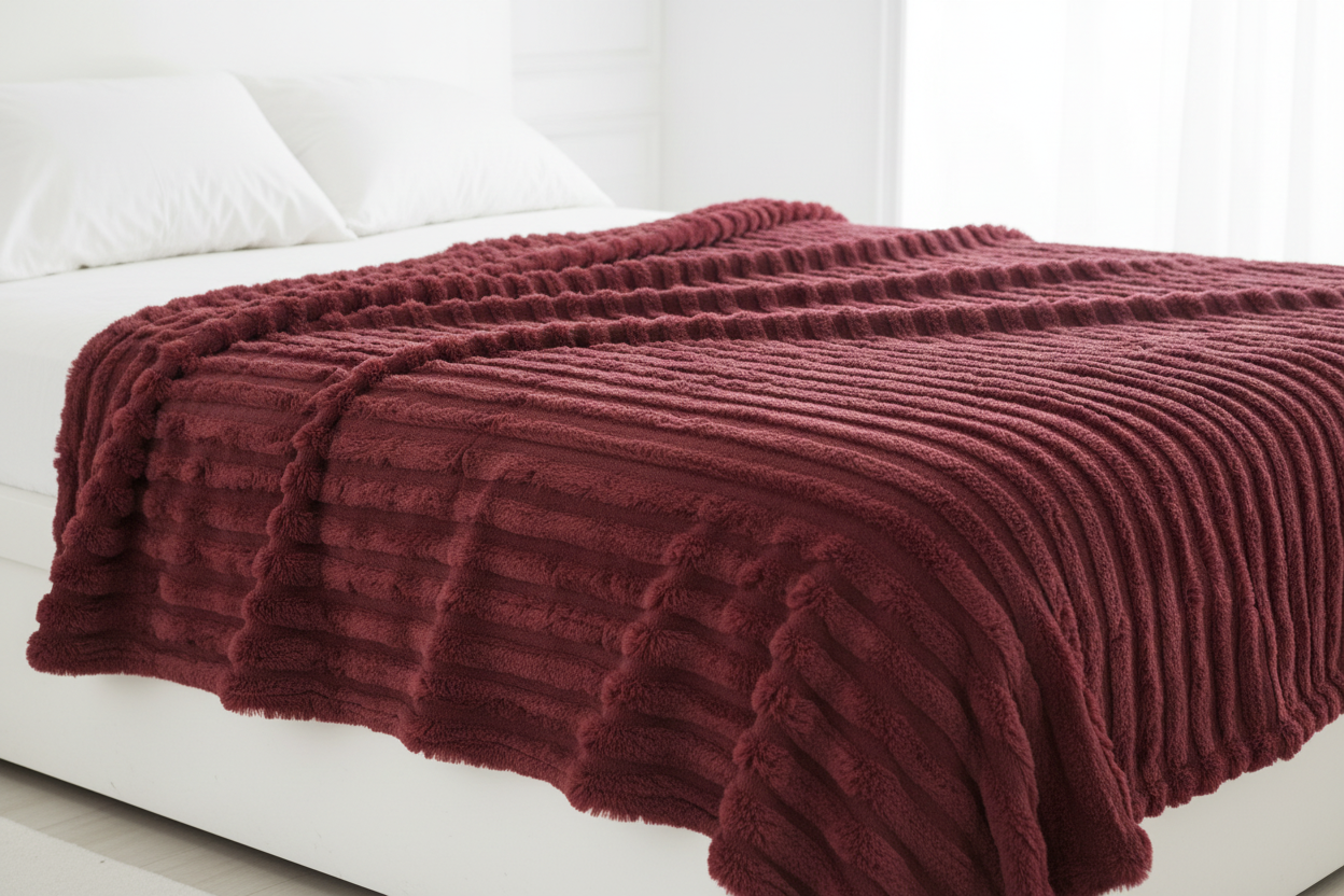 6x6 Soft Blanket - Wine/Maroon