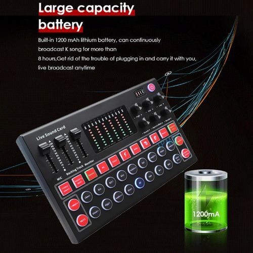 M9 Sound Card Live Voice Mixer External USB For Gaming Live Broadcast