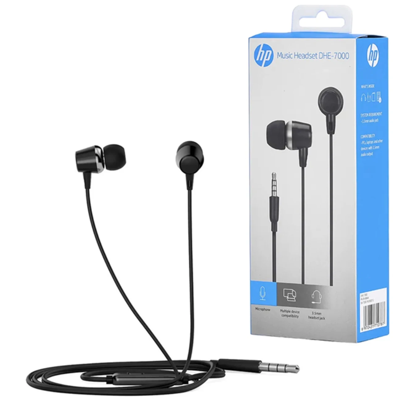HP Wired Headset - Black