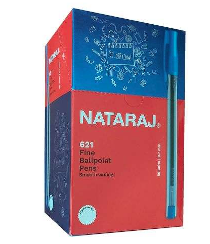 Blue Nataraj Pens: 50 Pieces in 1 Box!