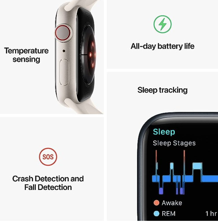 Smart watch w/PRODUCT RED Aluminum Case w/ (PRODUCT) RED Sport Band-S/M. Fitness Tracker, Blood Oxygen & ECG Apps, Always-On Retina Display, Water Resistant