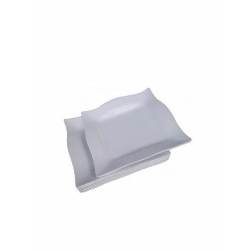 Melamine Square Plates 6pcs White