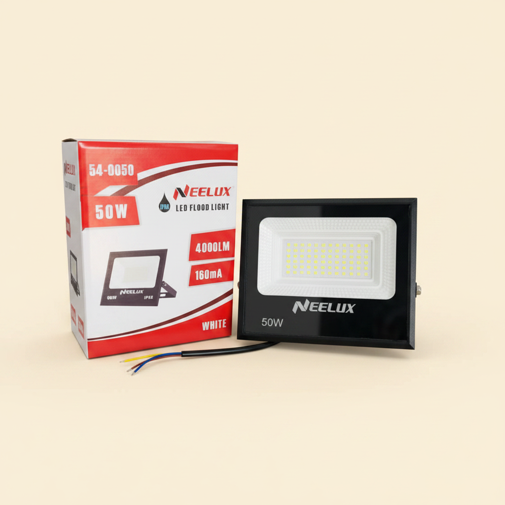 Neelux 50W LED Flood Light IP66 - 4000LM White Light (Model 54-0050)