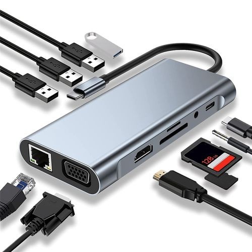 "915 Gen 11-in-1 USB-C Hub: 4K-Compatible Docking Station"