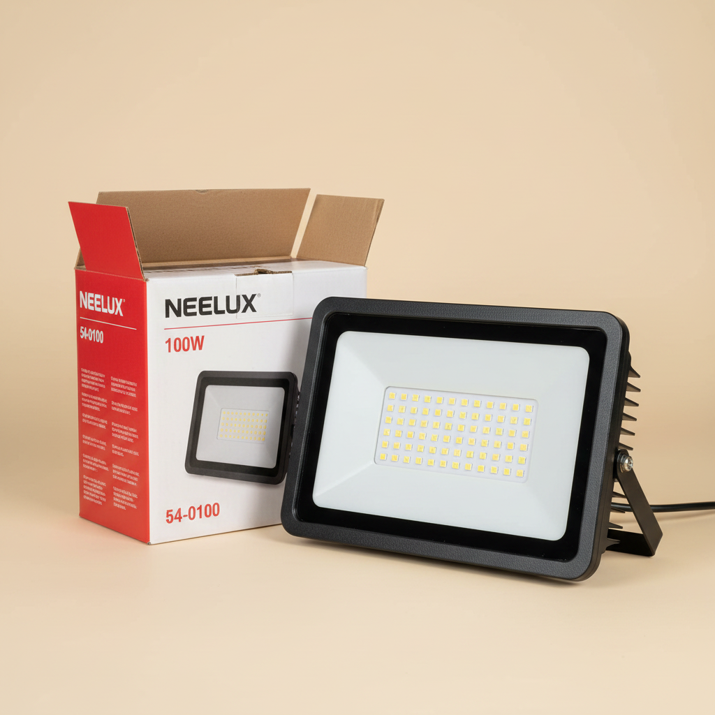 Neelux 100W LED Flood Light IP66 - 8000LM White Light (Model 54-0100)