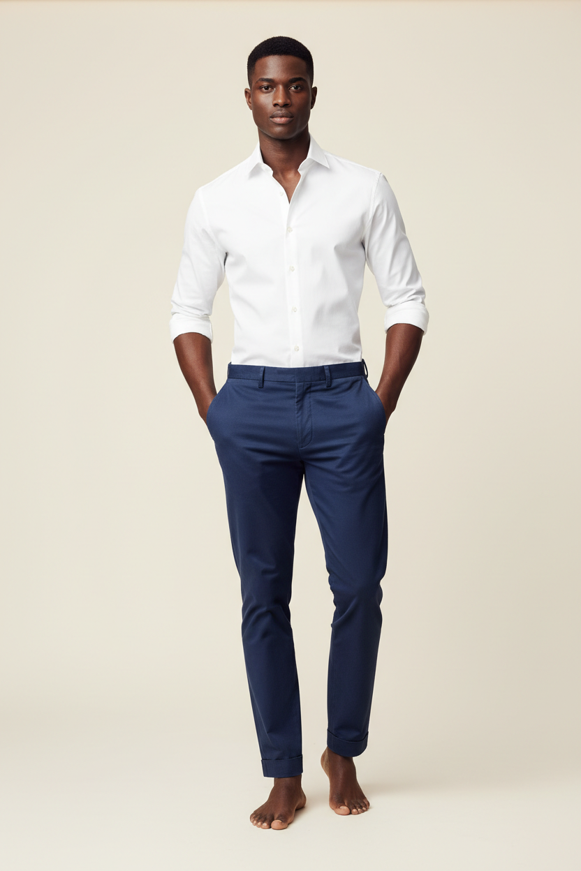 Outfit Combo – Verso White Shirt + Khaki Navy Pants