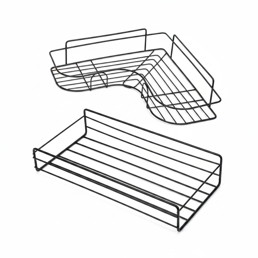 2pcs Wall Stick Organiser Set (Corner + Rectangular)