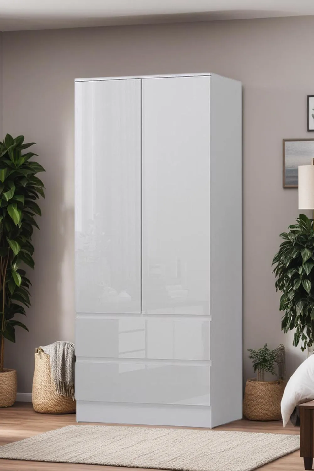 Wardrobe - 2 Door - White