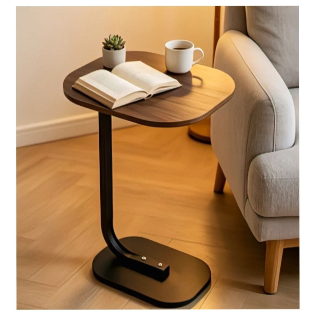 Classic C-Shaped Sofa/Bed Side Table