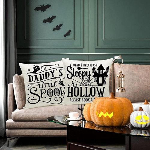 Halloween Pillow Covers 18X18 Set of 4 for Sofa Couch