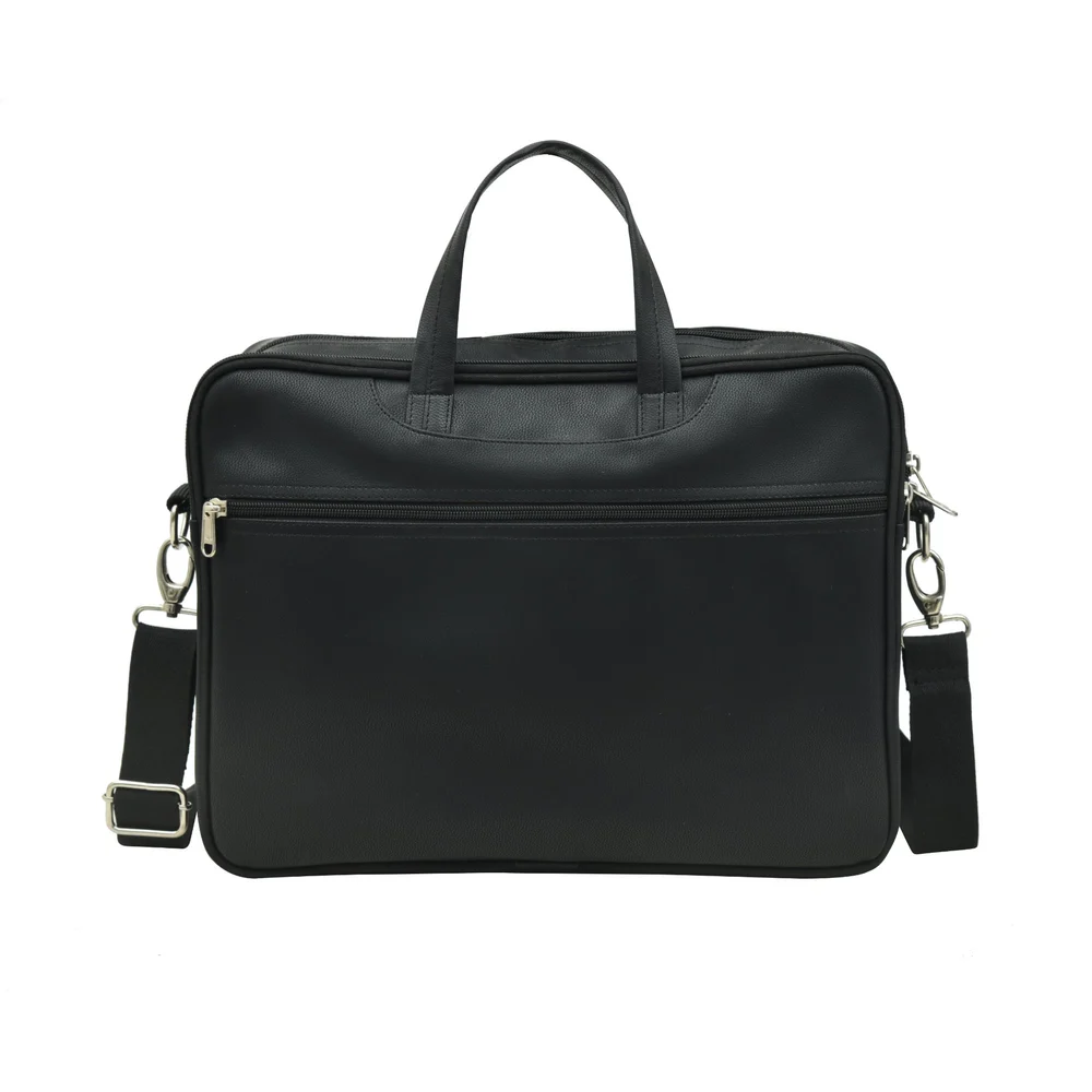 Laptop Bag - Messenger - Black Leather