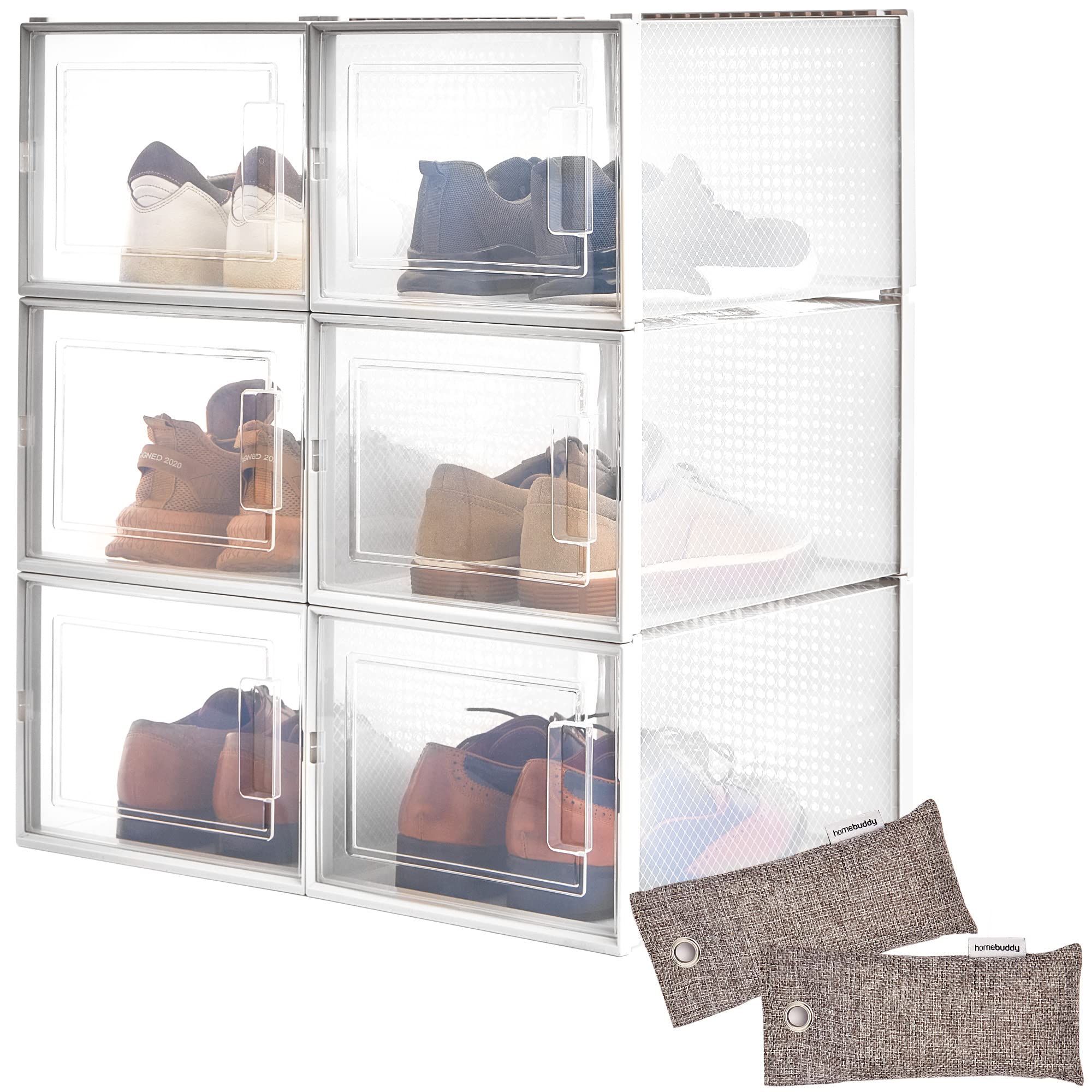 Shoe Storage Box - 6 Pack - Clear