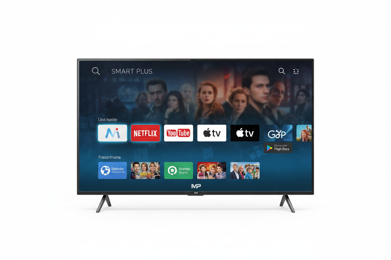 MP Smart Plus 32" Frameless Smart TV – 32SMTKF11 | Bluetooth | Android 14 | Netflix | YouTube | DVB-T2 | 1 Year Warranty