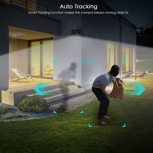 4k 8mp Wifi Camera 5mp H.265 Wireless Outdoor Ptz Camera Ai Tracking 3mp Hd Security Camera 1080p Cctv Surveillance P2p Icsee - Camera - -EU plug