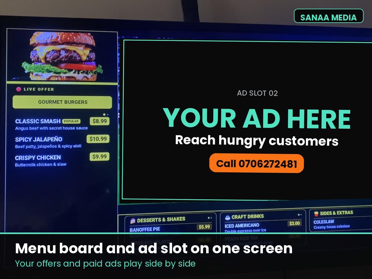 Sanaa Media Signage Advertise on Any Screens, From Your Phone thumbnail