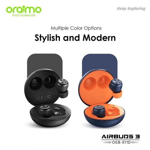 Oraimo Air-Buds 3 Powerful Bass IPX7 True Wireless Earbuds - Black