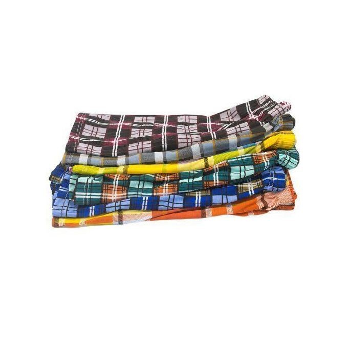 Fashion 6Pcs Soft Cotton Checked Men's Boxers – Multicolor