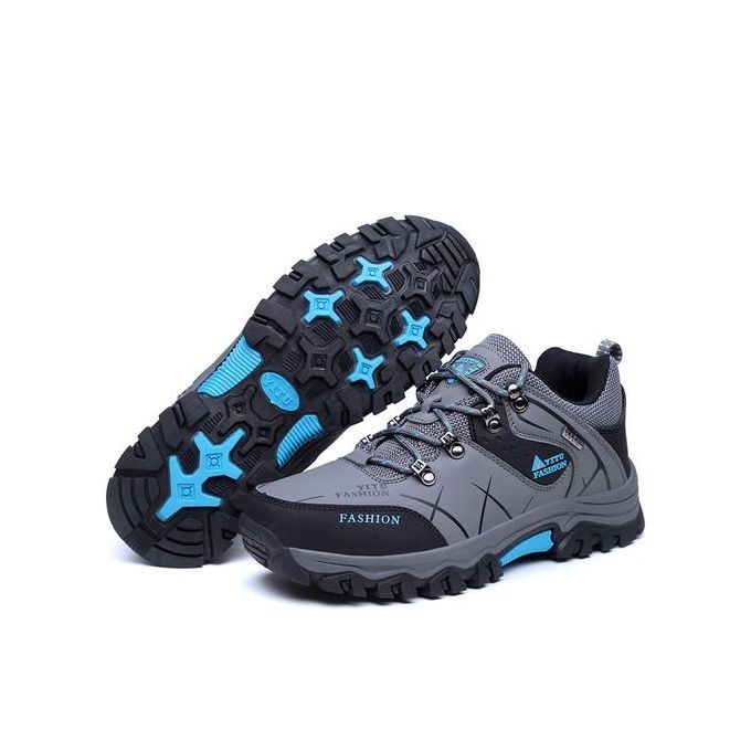 Men's large outdoor non-slip hiking shoes - Grey