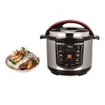 Electro Master MPC-1046 Electric Multi-Function Pressure Cooker, Rice Cooker, Slow Cooker, Saute/Browning Steamer & Warmer 5.0L 1600watts - Grey, Black