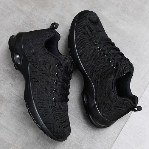 Women's Trending Sneakers Ladies Increase Cushion Shoes Fashion Casual Walking Shoes Elegant Breathable Black Female Sneakers