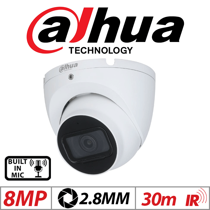 Dahua 8MP Dome Camera - White