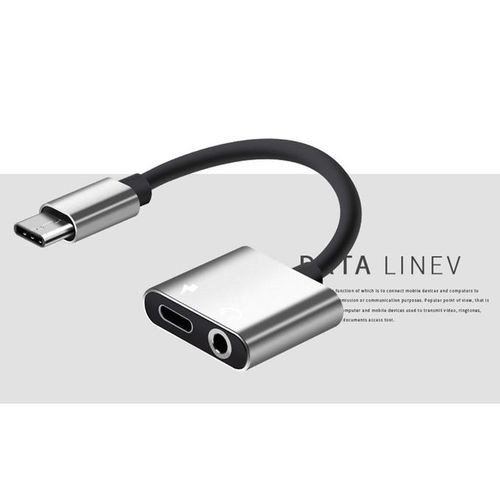 Type C To 3.5mm Audio Aux Jack Adapter USB C Male To 3.5mm Male Silver