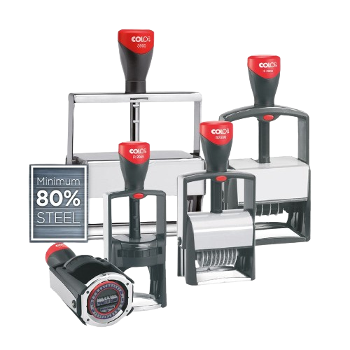 Heavy Duty Style Self Inking Date Stamp with Received - Style A - Red Ink