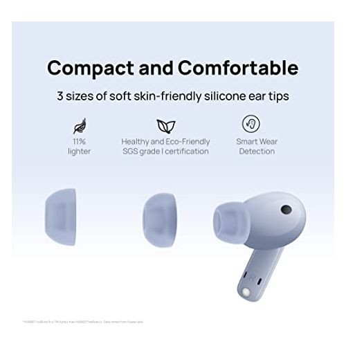 Huawei Free Buds 5i Wireless Earbuds - Noise Cancelling Earphones With Long Lasting Battery Life - Bluetooth And Water Resistant In-Ear Headphones- Blue