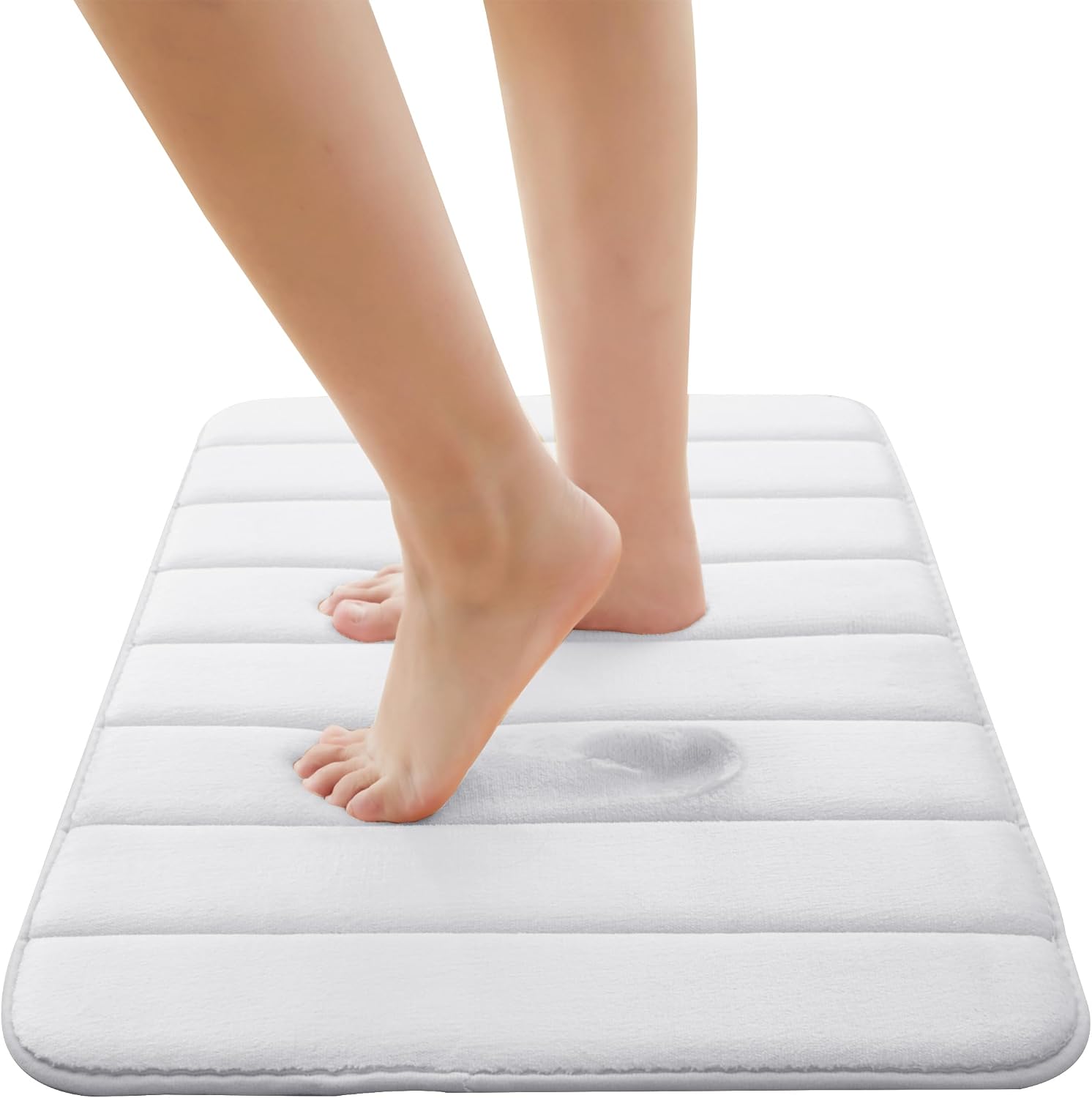 Bath Mat - Memory Foam - White