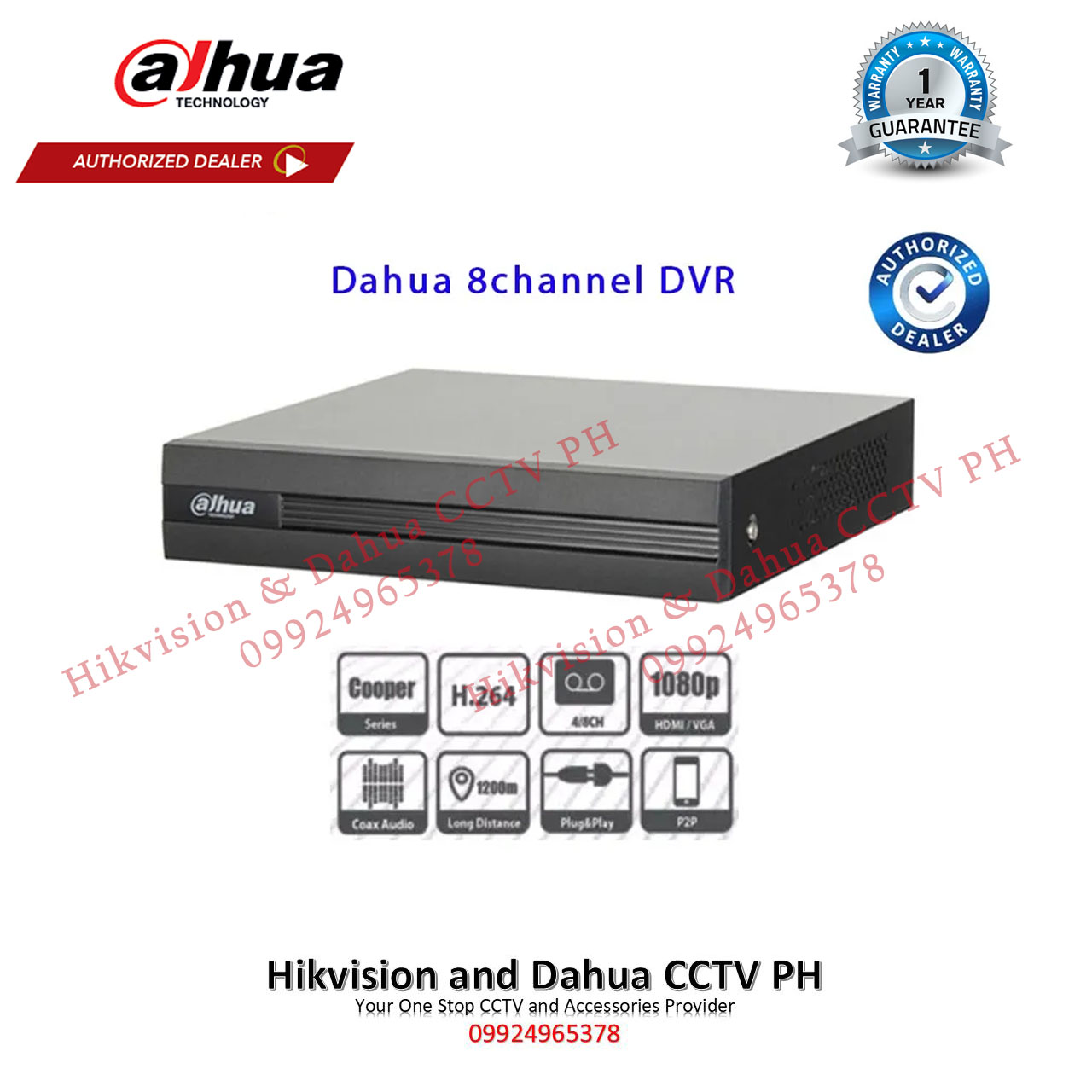 Dahua 8CH DVR Recorder - Black