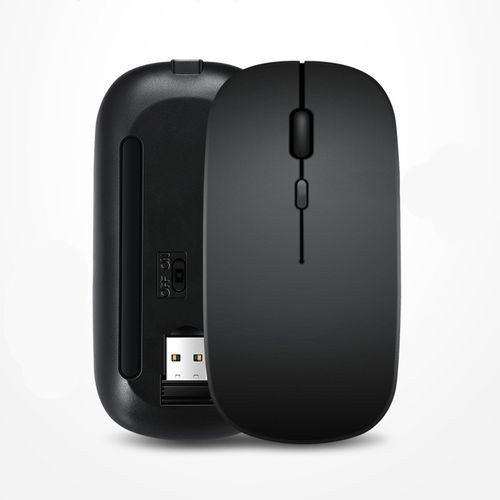 Optical Wireless Rechargeable Mouse Slim -Black