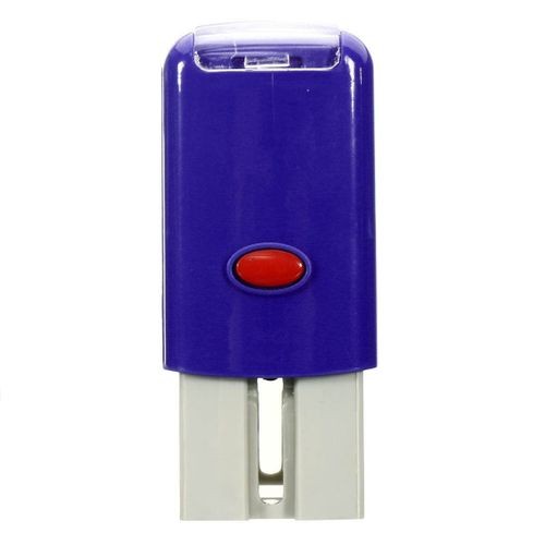 DIY Personalised Inking Rubber Stamp Kit Customised Business Name Address Blue